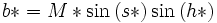
b* = M* \sin\left(s*\right) \sin\left(h*\right)

