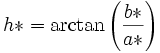 
h* = \arctan\left(\frac{b*}{a*}\right)
