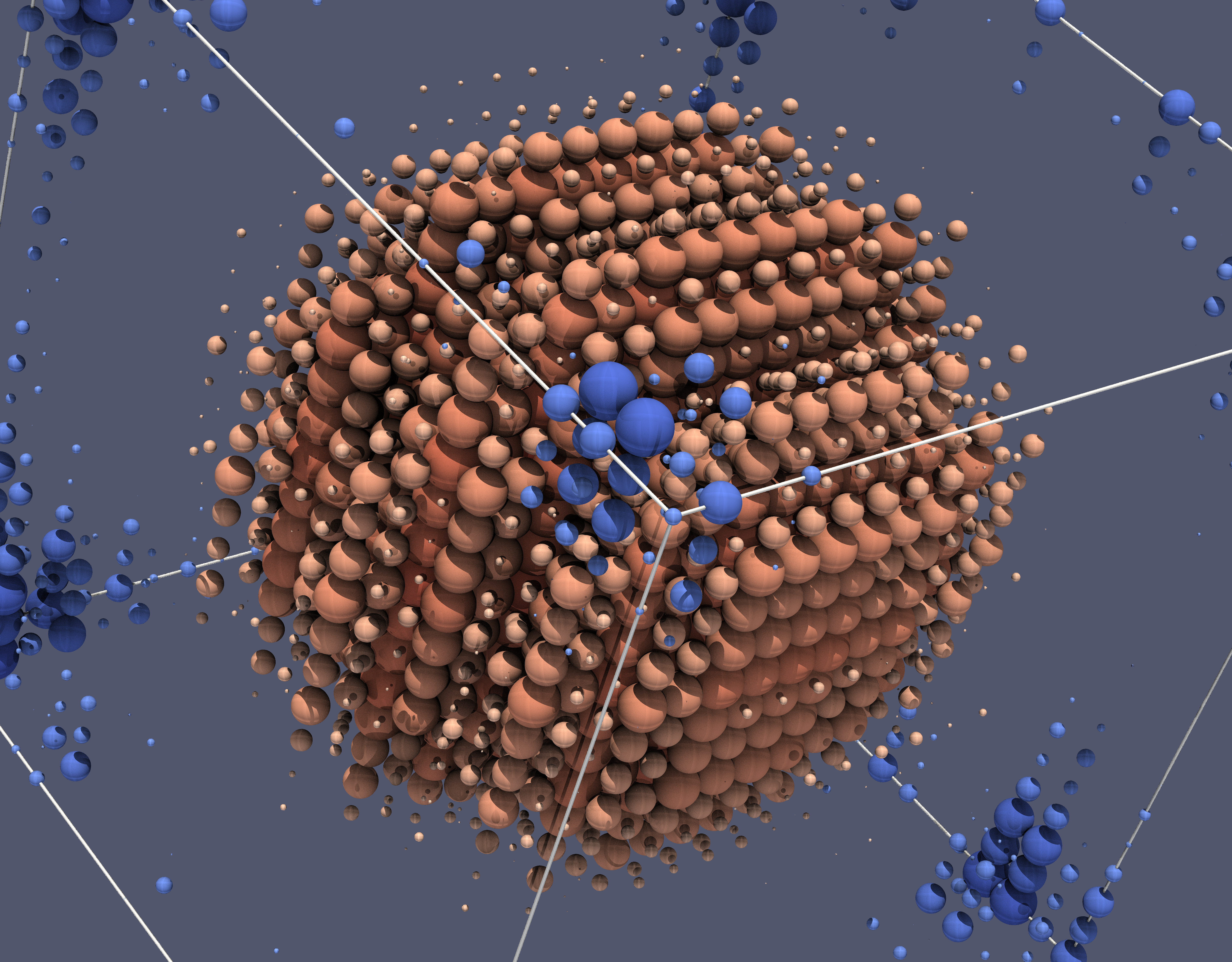 Simulation of balls stacked in order